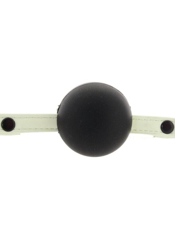 GLO Bondage Glow In The Dark Ball Gag - Green - Image 3