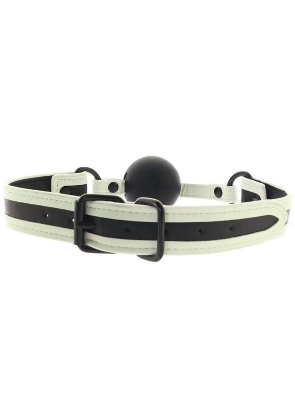 GLO Bondage Glow In The Dark Ball Gag - Green - Image 4