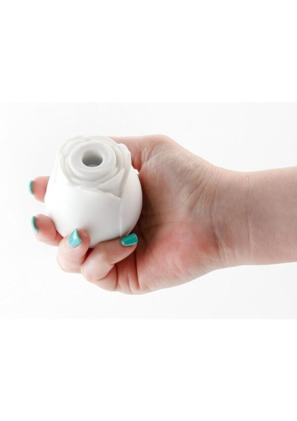 Inya The Rose Silicone Rechargeable Glow in the Dark Clitoral Stimulator - White - Image 3