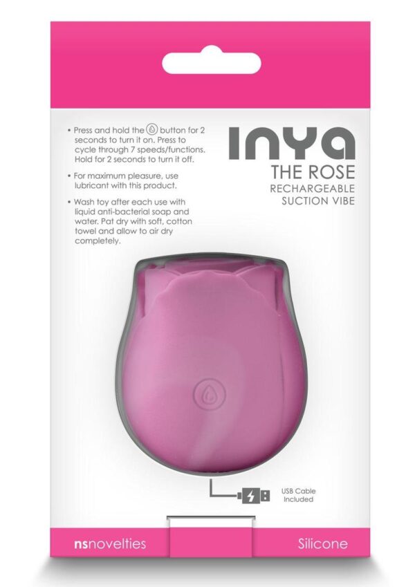 Inya The Rose Rechargeable Silicone Clitoral Stimulator - Pink - Image 3
