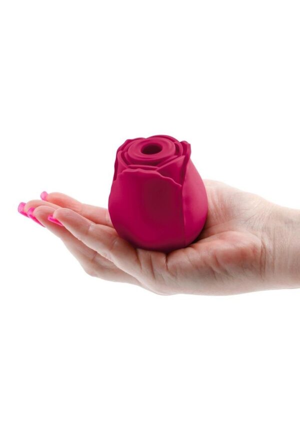 Inya The Rose Silicone Rechargeable Clitoral Stimulator - Red - Image 3