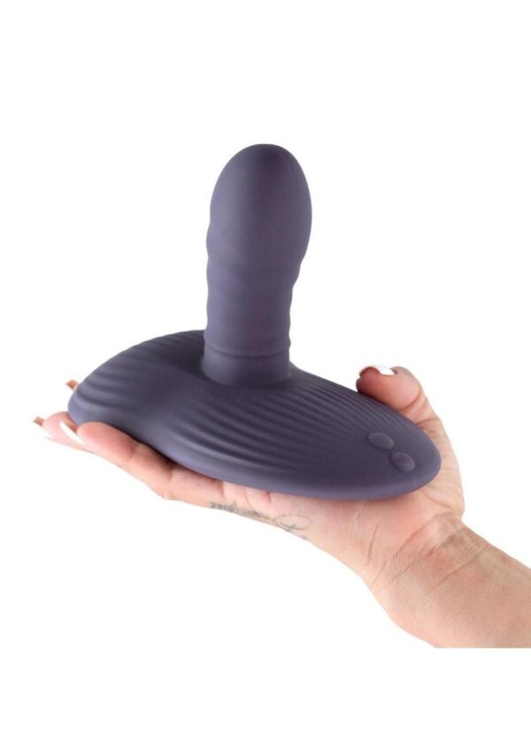 Inya Thrust and Grind Rechargeable Silicone Vibrator - Purple - Image 3