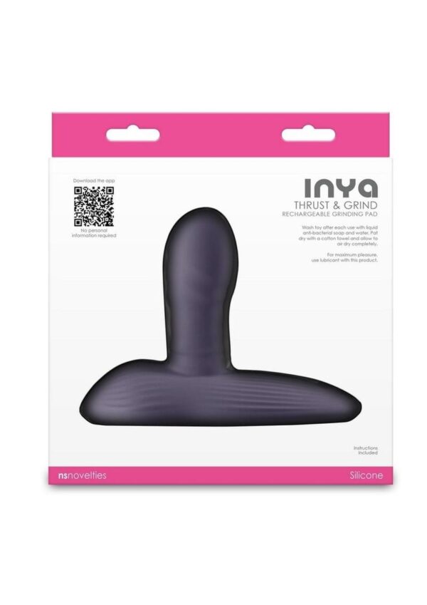 Inya Thrust and Grind Rechargeable Silicone Vibrator - Purple - Image 4