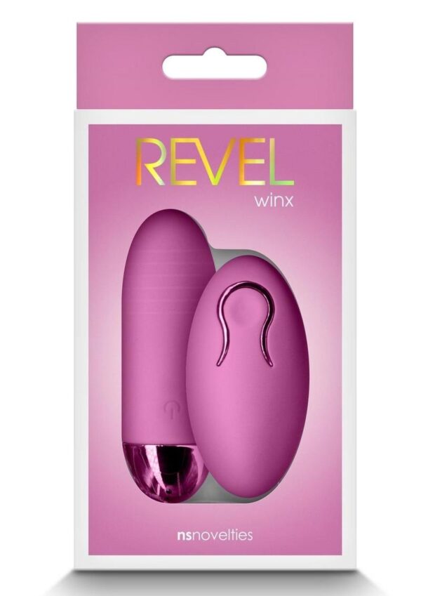 Revel Winx Rechargeable Silicone Bullet with Remote Control - Pink - Image 4