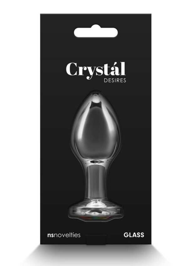Crystal Desires Rainbow Gem Glass Anal Plugs - Medium - Image 4