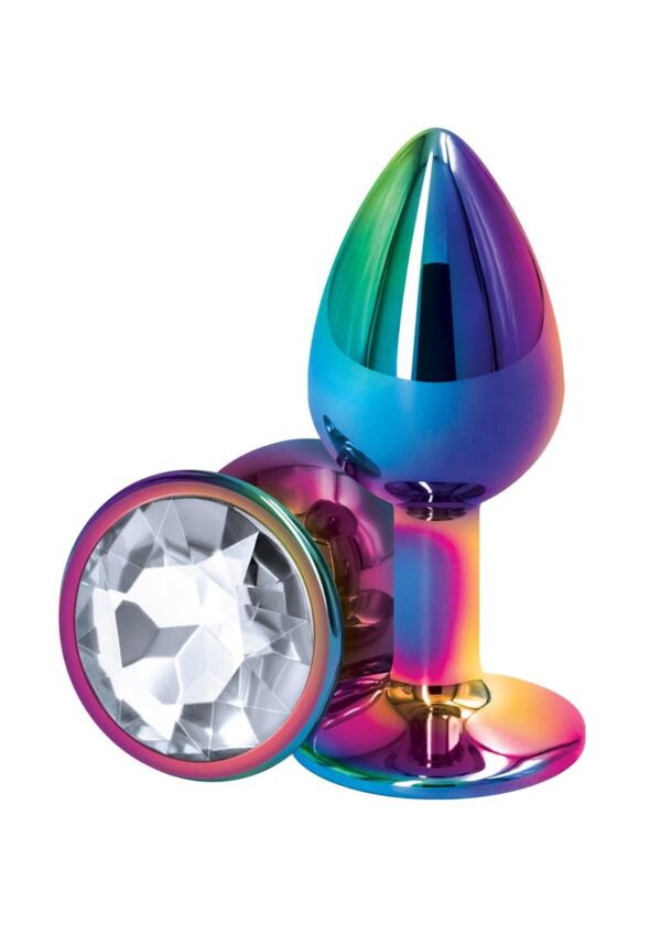 Rear Assets Multicolor Anal Plug - Small - Clear - Image 2