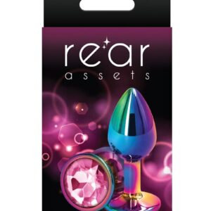Rear Assets Multicolor Anal Plug - Small - Pink