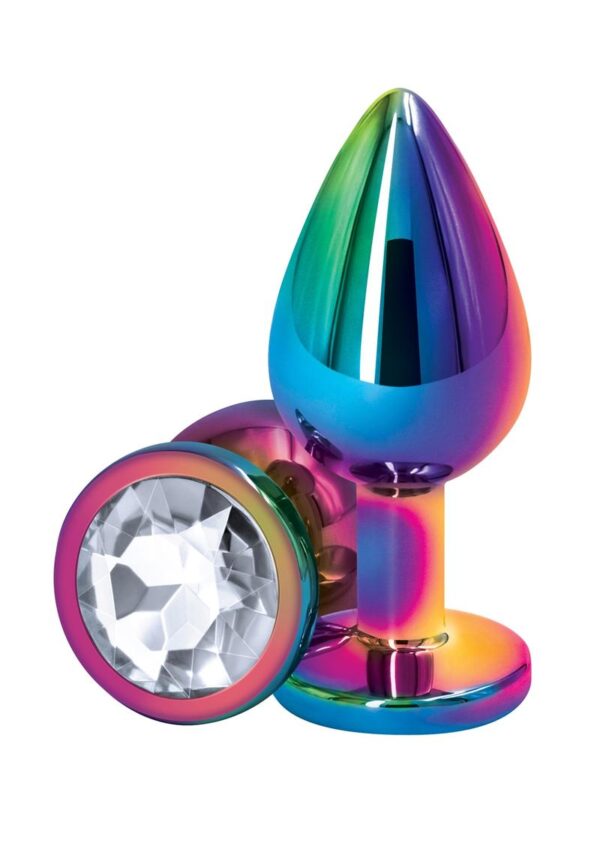 Rear Assets Multicolor Anal Plug - Medium - Clear - Image 2