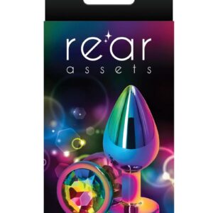 Rear Assets Multicolor Anal Plug - Med - Rainbow