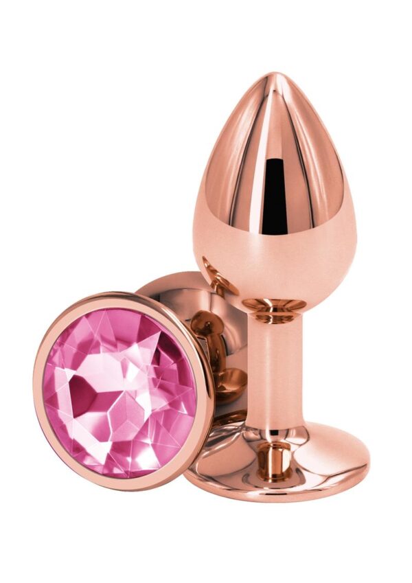 Rear Assets Rose Gold Anal Plug - Small - Pink - Image 2