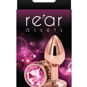 Rear Assets Rose Gold Anal Plug - Small - Pink