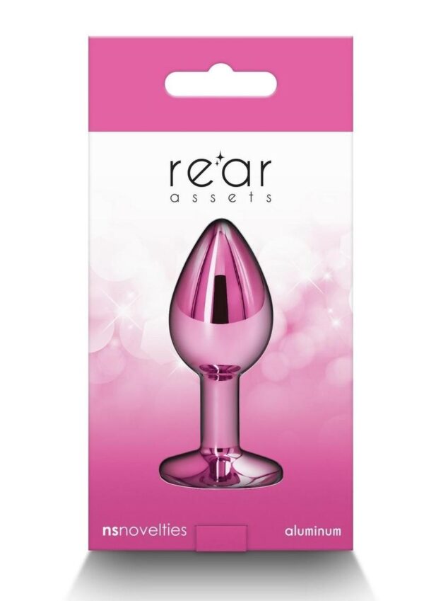 Rear Assets Aluminum Anal Plug - Small - Pink - Image 4