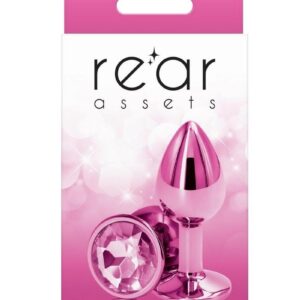 Rear Assets Aluminum Anal Plug - Small - Pink