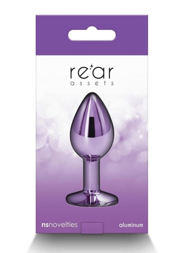 Rear Assets Aluminum Anal Plug - Small - Purple - Image 4