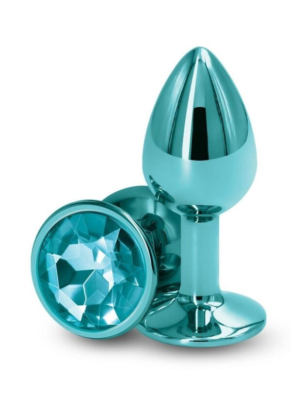 Rear Assets Aluminum Anal Plug - Small - Teal - Image 2