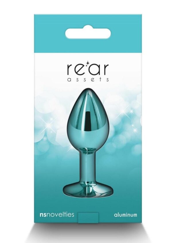 Rear Assets Aluminum Anal Plug - Small - Teal - Image 4