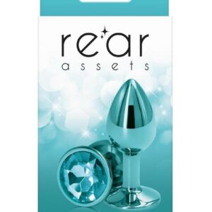 Rear Assets Aluminum Anal Plug - Small - Teal