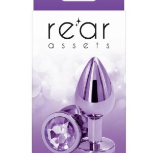 Rear Assets Aluminum Anal Plug - Medium - Purple