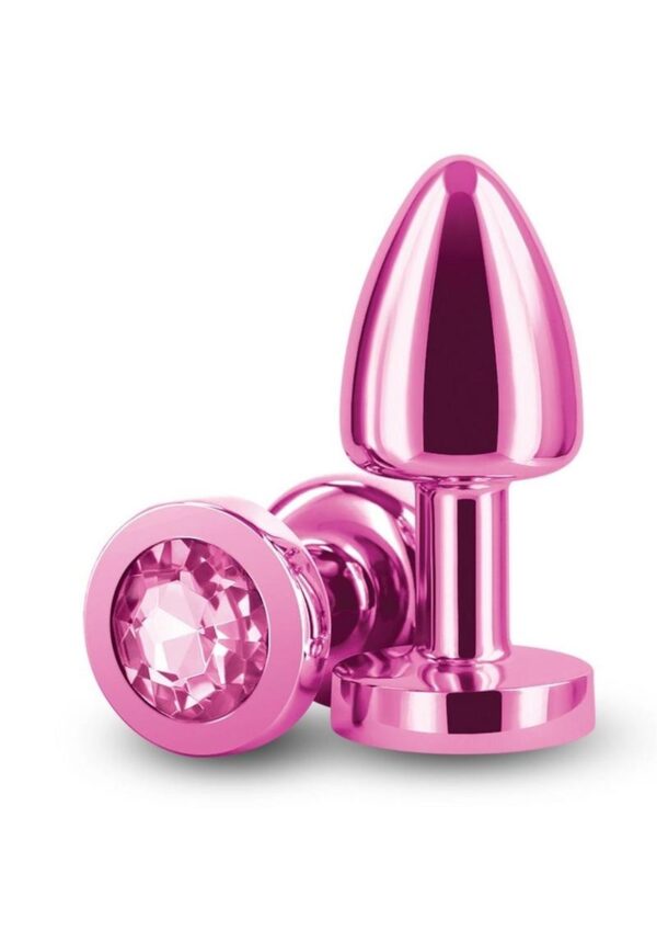 Rear Assets Aluminum Anal Plug - Petite - Pink - Image 2