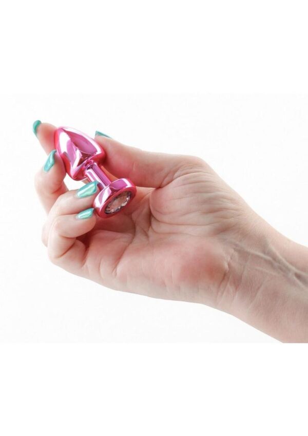 Rear Assets Aluminum Anal Plug - Petite - Pink - Image 3