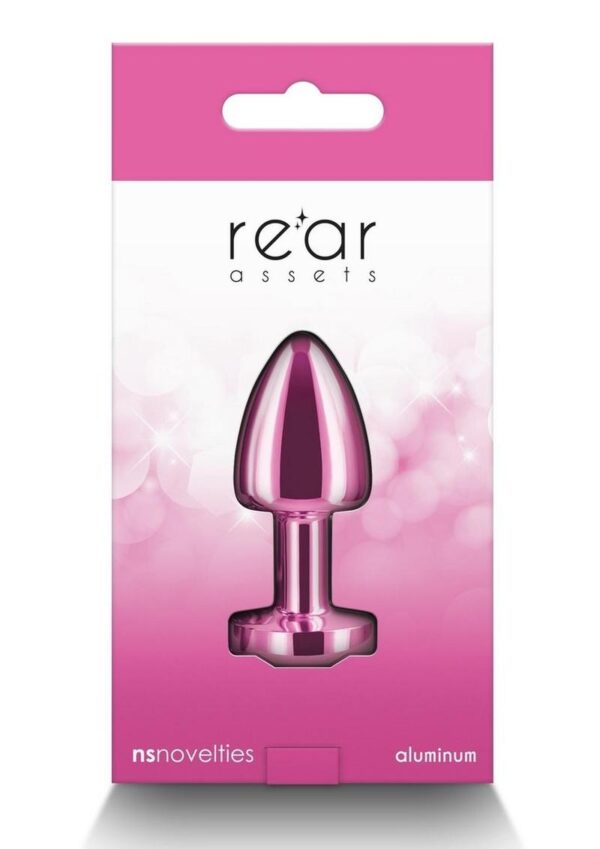 Rear Assets Aluminum Anal Plug - Petite - Pink - Image 4