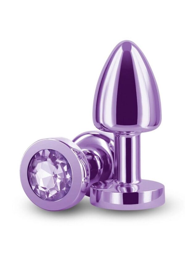 Rear Assets Aluminum Anal Plug - Petite - Purple - Image 2