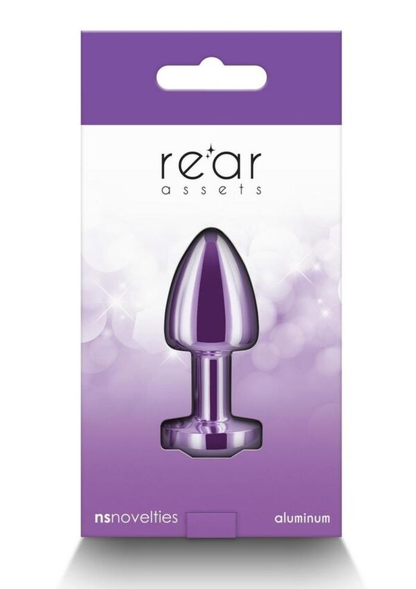 Rear Assets Aluminum Anal Plug - Petite - Purple - Image 4
