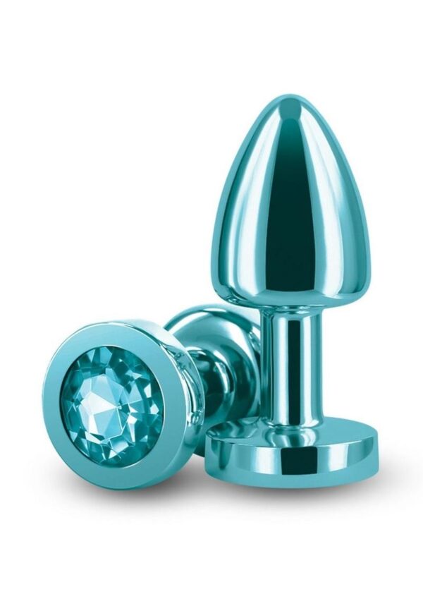 Rear Assets Aluminum Anal Plug - Petite - Teal - Image 2