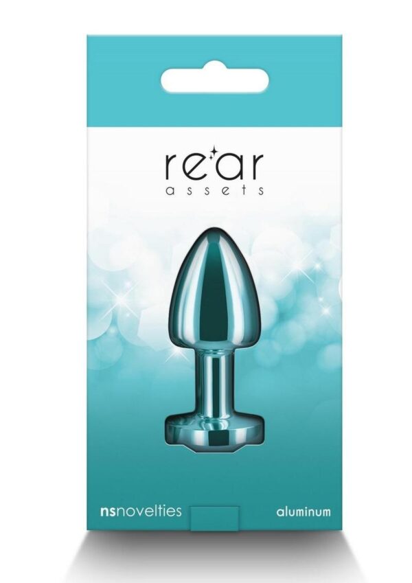 Rear Assets Aluminum Anal Plug - Petite - Teal - Image 4