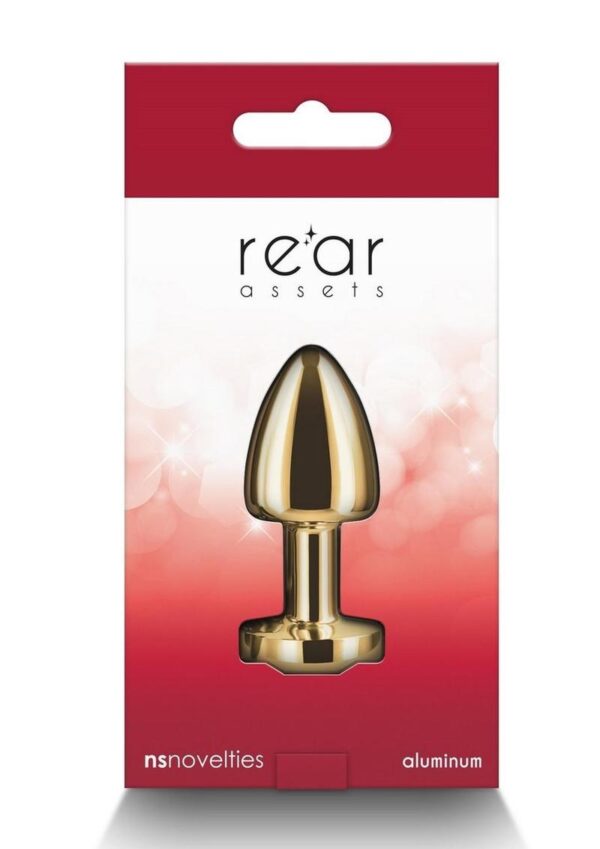 Rear Assets Aluminum Anal Plug - Petite - Gold/Red - Image 4