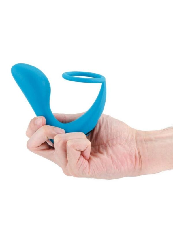Renegade Slingshot II Rechargeable Silicone Cock Ring and Prostate Plug with Remote Control - Teal - Image 3