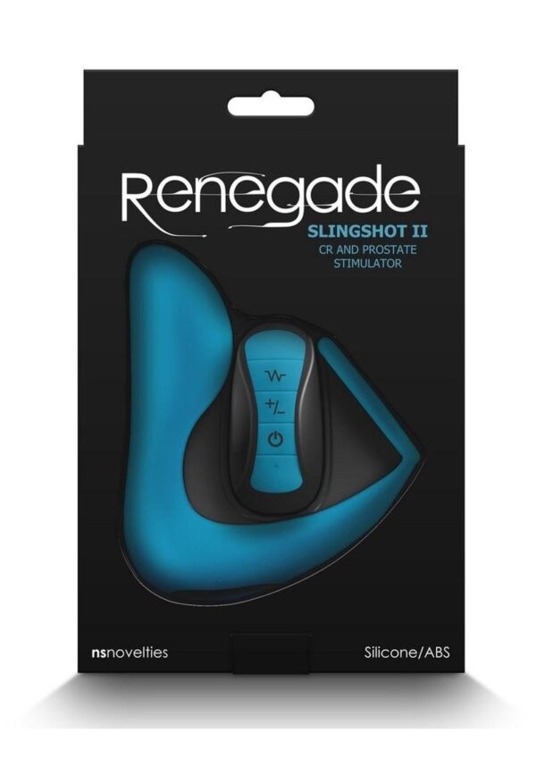 Renegade Slingshot II Rechargeable Silicone Cock Ring and Prostate Plug with Remote Control - Teal - Image 4