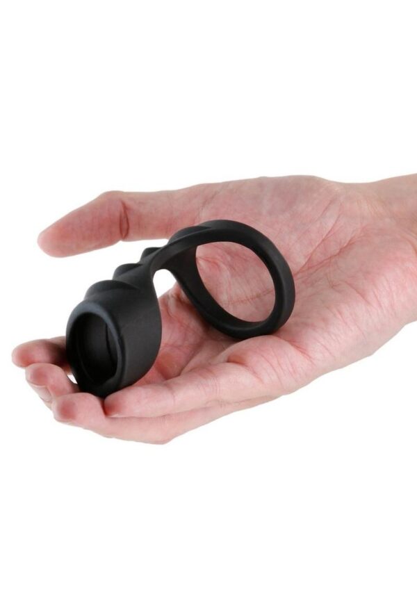 Renegade Bolster Silicone Cock Ring - Black - Image 3