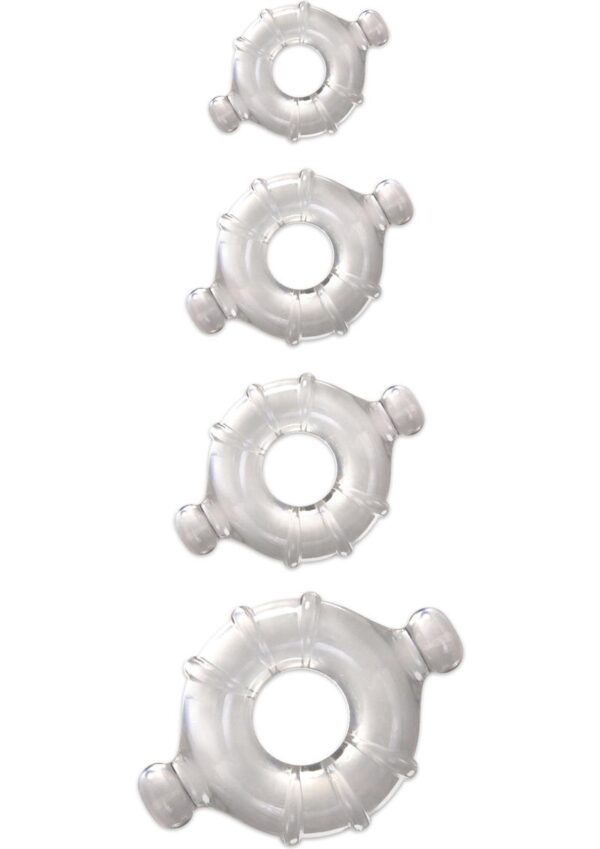 Renegade Vitality Cock Ring Kit (4 Per Set) - Clear - Image 2