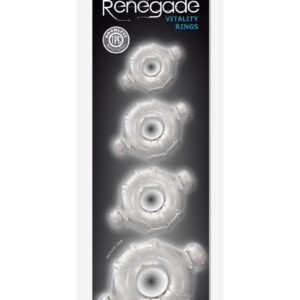 Renegade Vitality Cock Ring Kit (4 Per Set) - Clear