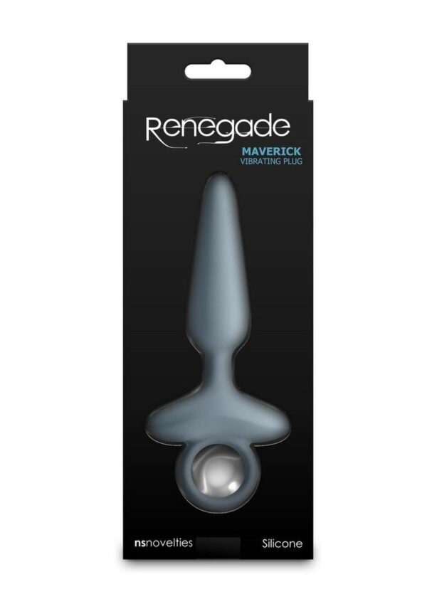Renegade Maverick Rechargeable Silicone Anal Plug - Gray - Image 4
