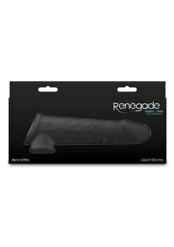 Renegade Annex Silicone Penis Extension - Thin - Black - Image 4