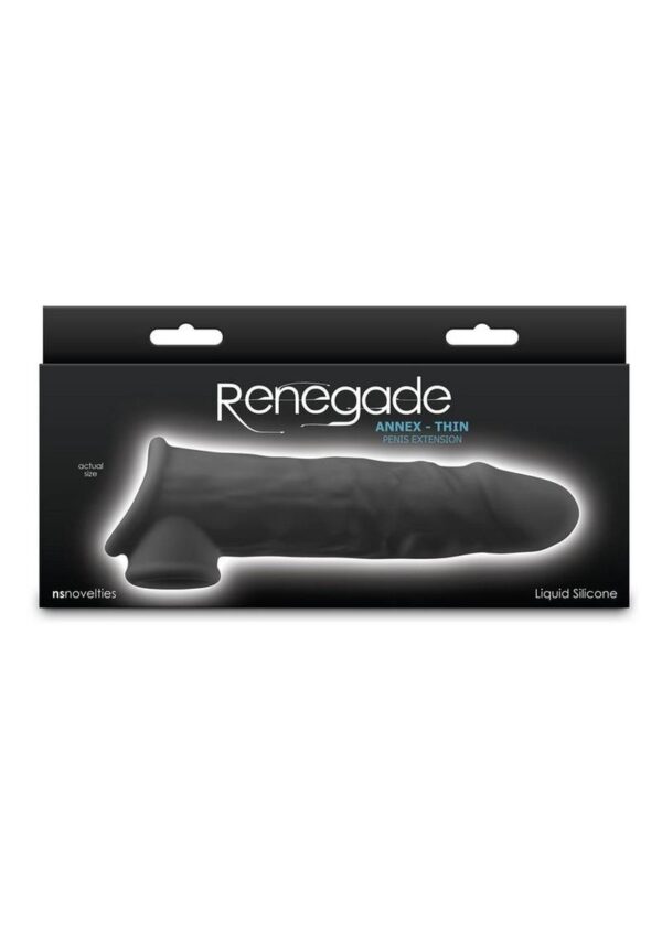 Renegade Annex Silicone Penis Extension - Thin - Black