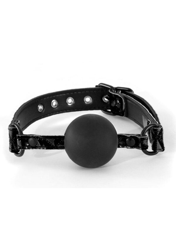 Sinful Silicone Ball Gag - Black - Image 2