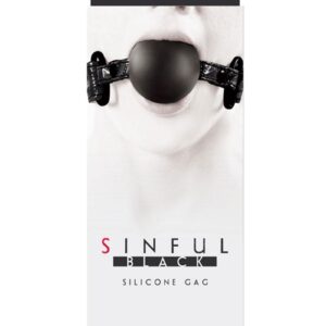 Sinful Silicone Ball Gag - Black