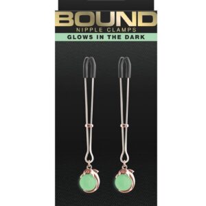 Bound Nipple Clamps G1 Iron Glow in the Dark - Rose Gold