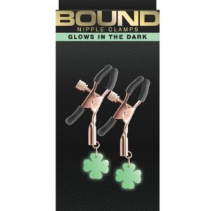 Bound Nipple Clamps G4 Iron Glow in the Dark - Rose Gold