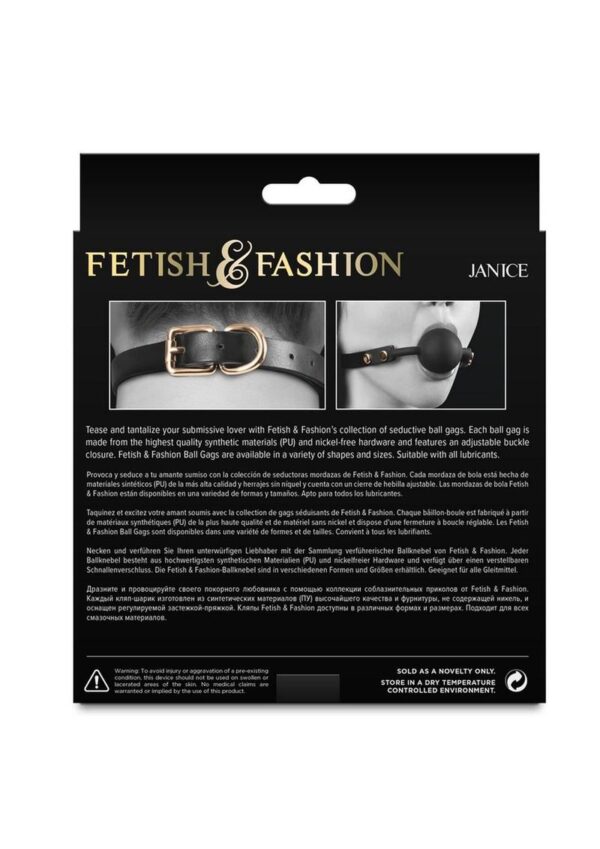 Fetish and Fashion Janice Ball Gag - Black - Image 3