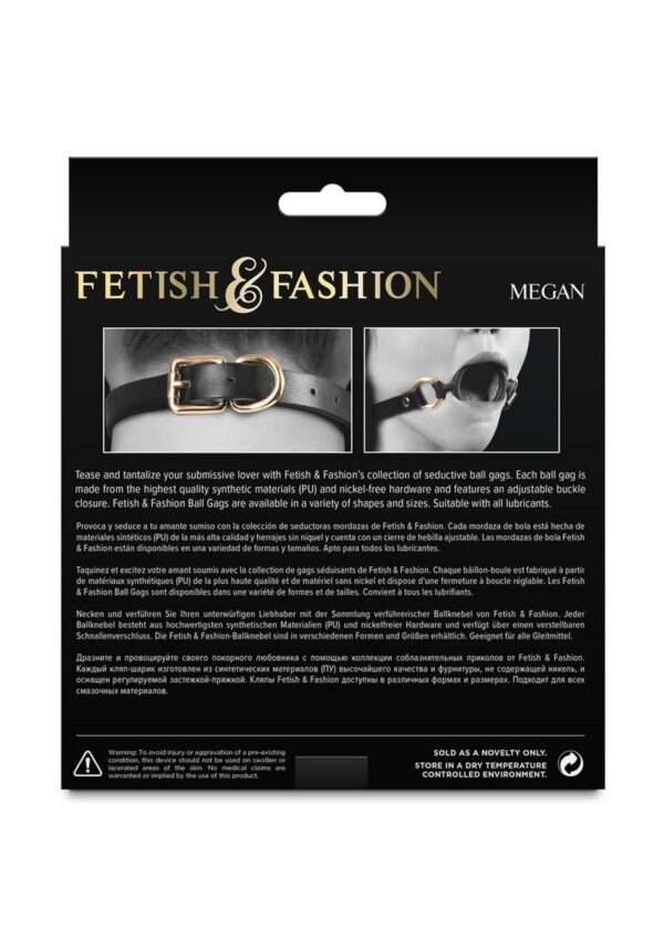 Fetish and Fashion Megan Silicone Ball Gag - Black - Image 3