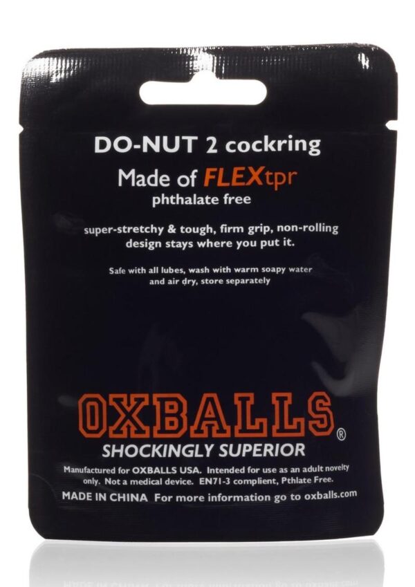 Oxballs Atomic Jock Do-Nut-2 Fatty Cock Ring - Black - Image 3