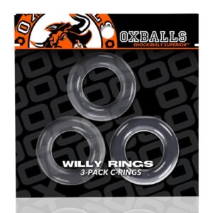 Oxballs Willy Rings Cock Rings (3 pack) - Clear