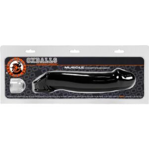 Oxballs Muscle Textured Cock Sheath Penis Extender - Black