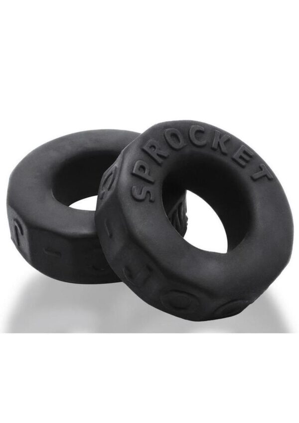 Oxballs Atomic Jock Sprocket Super Stretchy Cock Ring Night Edition - Black - Image 3