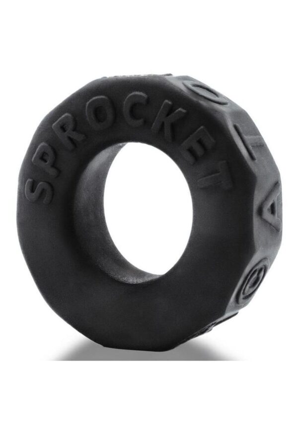 Oxballs Atomic Jock Sprocket Super Stretchy Cock Ring Night Edition - Black - Image 4