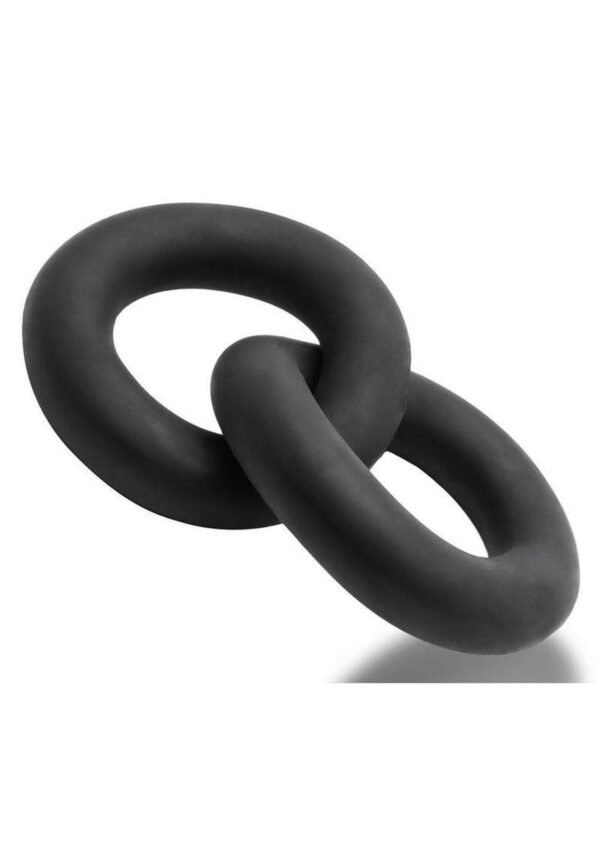 Oxballs Shackle Chained Linked Cock N Ball Rings Night Edition - Black - Image 4